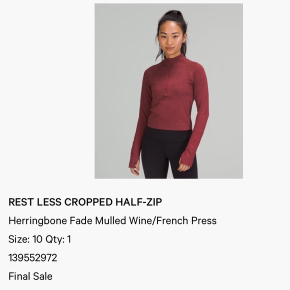 Rest Less Cropped Half Zip - Picture 2 of 5